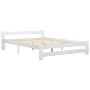 VidaXL Bedframe massief grenenhout wit 120x200 cm