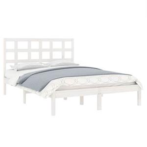 vidaXL Bedframe massief hout wit 140x200 cm