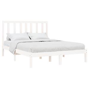 VidaXL Bedframe massief hout wit 120x200 cm