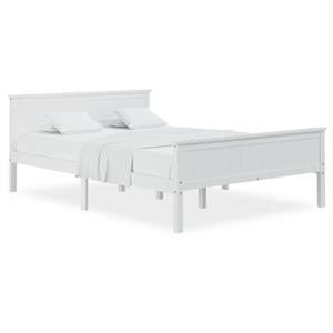VidaXL Bedframe massief grenenhout wit 160x200 cm