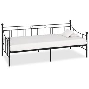 vidaXL Tagesbett-Rahmen Schwarz Metall 90×200 cm 