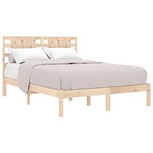 vidaXL Bedframe massief grenenhout 140x190 cm