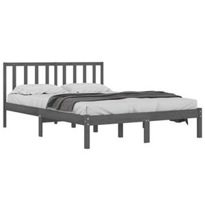 VidaXL Bedframe massief grenenhout grijs 120x190 cm 4FT Small Double