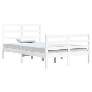 vidaXL Bedframe massief grenenhout wit 120x200 cm