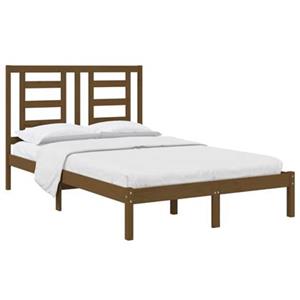 VidaXL Bedframe massief grenenhout honingbruin 120x200 cm