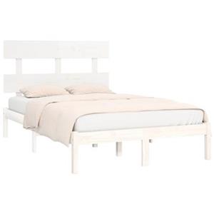 VidaXL Bedframe massief hout wit 160x200 cm