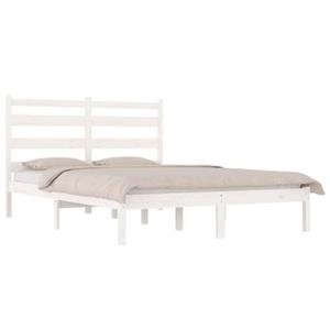 VidaXL Bedframe massief grenenhout wit 140x190 cm