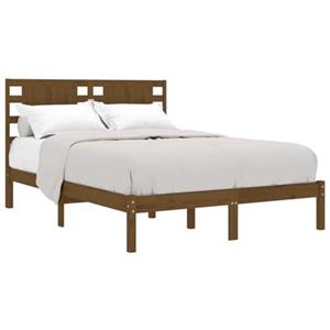 vidaXL Massivholzbett Honigbraun 120x190 cm 4FT Small Double 