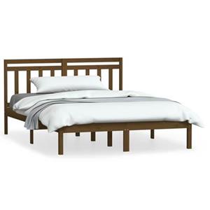 vidaXL Massivholzbett Honigbraun Kiefer 140x190 cm 