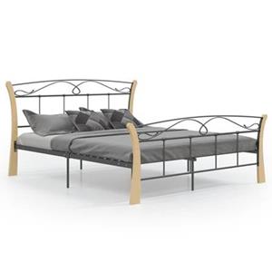 vidaXL Bett Schwarz Metall 140x200 cm 