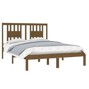 VidaXL Bedframe massief grenenhout honingbruin 120x200 cm