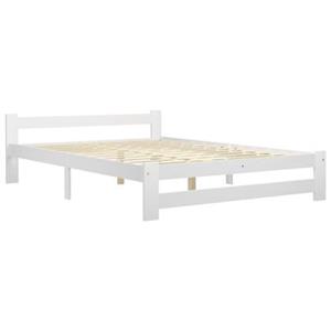 VidaXL Bedframe massief grenenhout wit 180x200 cm