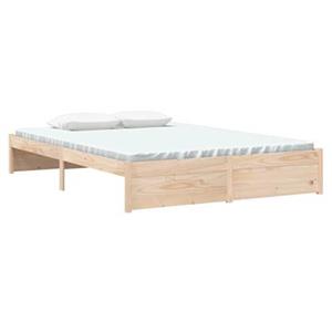 vidaXL Bedframe massief hout 140x190 cm