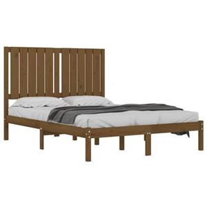 VidaXL Bedframe massief grenenhout honingbruin 120x200 cm