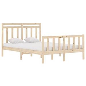 VidaXL Bedframe massief hout zwart 120x190 cm 4FT Small Double