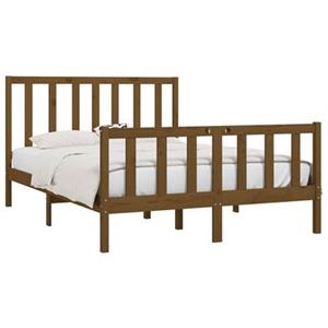 VidaXL Bedframe massief hout honingbruin 120x190 cm 4FT Small Double
