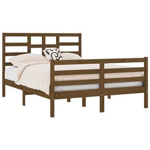 VidaXL Bedframe massief hout honingbruin 140x190 cm