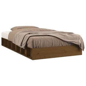VidaXL Bedframe massief hout honingbruin 120x190 cm 4FT Small Double