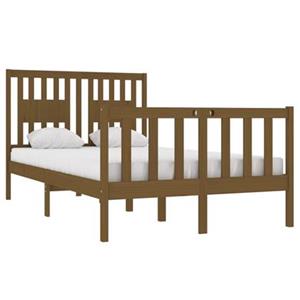 VidaXL Bedframe massief hout honingbruin 120x190 cm 4FT Small Double