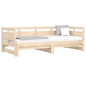 VidaXL Slaapbank uitschuifbaar massief grenenhout 2x(90x200) cm