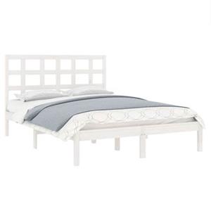 VidaXL Bedframe massief hout wit 180x200 cm 6FT Super King