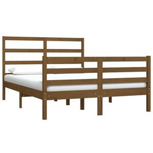 vidaXL Bettgestell »Massivholzbett Honigbraun Kiefer 150x200 cm 5FT King Size Bett Bettgestell Bettrahmen«
