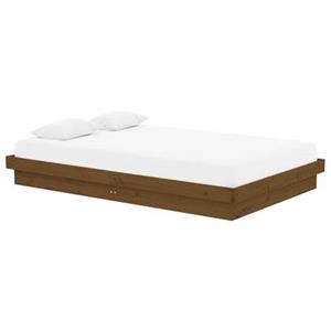 VidaXL Bedframe massief hout honingbruin 120x190 cm 4FT Small Double