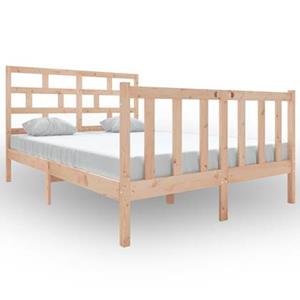 VidaXL Bedframe massief grenenhout 140x190 cm