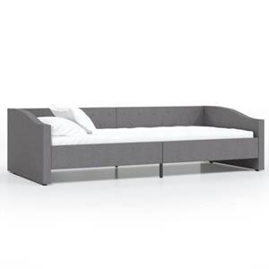 VidaXL Slaapbank met USB stof donkergrijs 90x200 cm