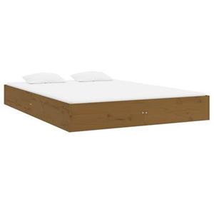 VidaXL Bedframe massief hout honingbruin 200x200 cm