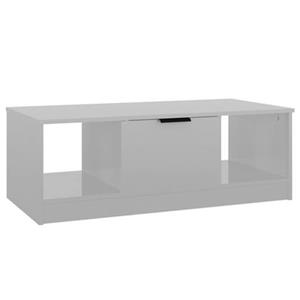 VidaXL Salontafel 102x50x36 cm bewerkt hout hoogglans wit