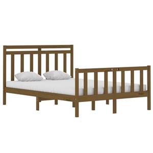VidaXL Bedframe massief hout honingbruin 140x190 cm