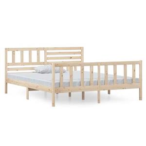 VidaXL Bedframe massief hout 140x190 cm