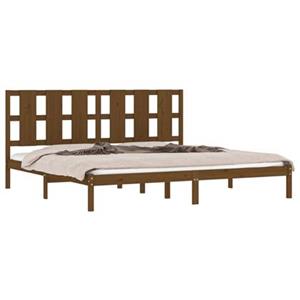 VidaXL Bedframe massief hout honingbruin 180x200 cm 6FT Super King