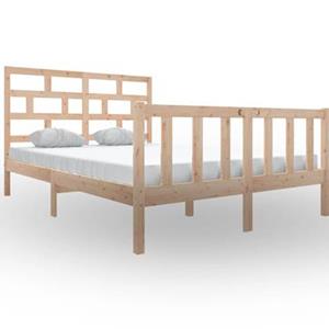 vidaXL Massivholzbett Kiefer 150x200 cm 5FT King Size 
