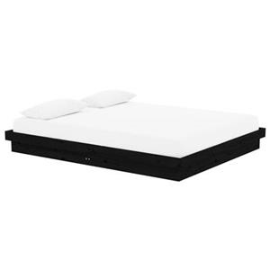 VidaXL Bedframe massief hout zwart 160x200 cm
