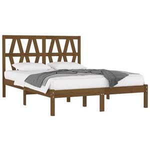 VidaXL Bedframe massief grenenhout honingbruin 200x200 cm