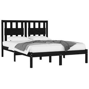 VidaXL Bedframe massief grenenhout zwart 180x200 cm 6FT Super King