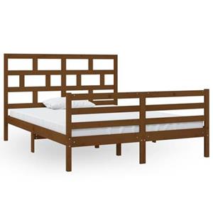 vidaXL Massivholzbett Honigbraun 150x200 cm 5FT King Size 