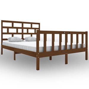 vidaXL Massivholzbett Honigbraun Kiefer 150x200 cm 5FT King Size 