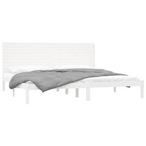 vidaXL Bedframe massief hout wit 200x200 cm