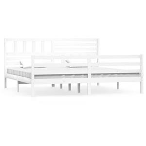 VidaXL Bedframe massief hout wit 200x200 cm