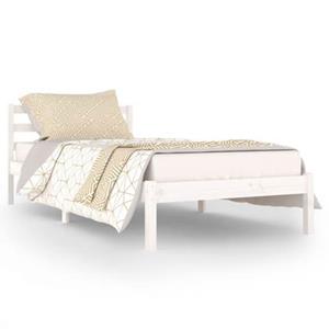 VidaXL Bedframe massief grenenhout wit 90x200 cm