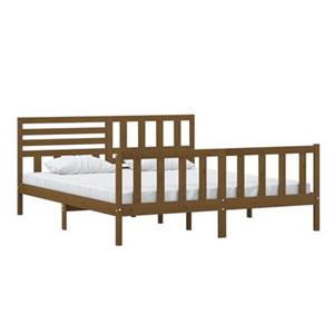 VidaXL Bedframe massief hout honingbruin 180x200 cm 6FT Super King