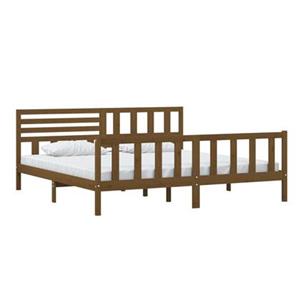 VidaXL Bedframe massief hout honingbruin 200x200 cm