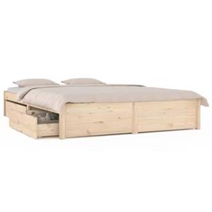 vidaXL Bedframe met lades 140x190 cm