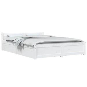 VidaXL Bedframe met lades wit 140x200 cm