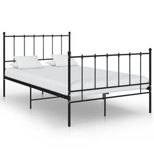 vidaXL Bett Schwarz Metall 120x200 cm 