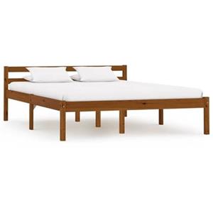 VidaXL Bedframe massief grenenhout honingbruin 120x200 cm