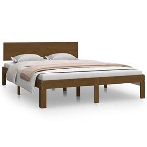 VidaXL Bedframe massief hout honingbruin 150x200 cm 5FT King Size